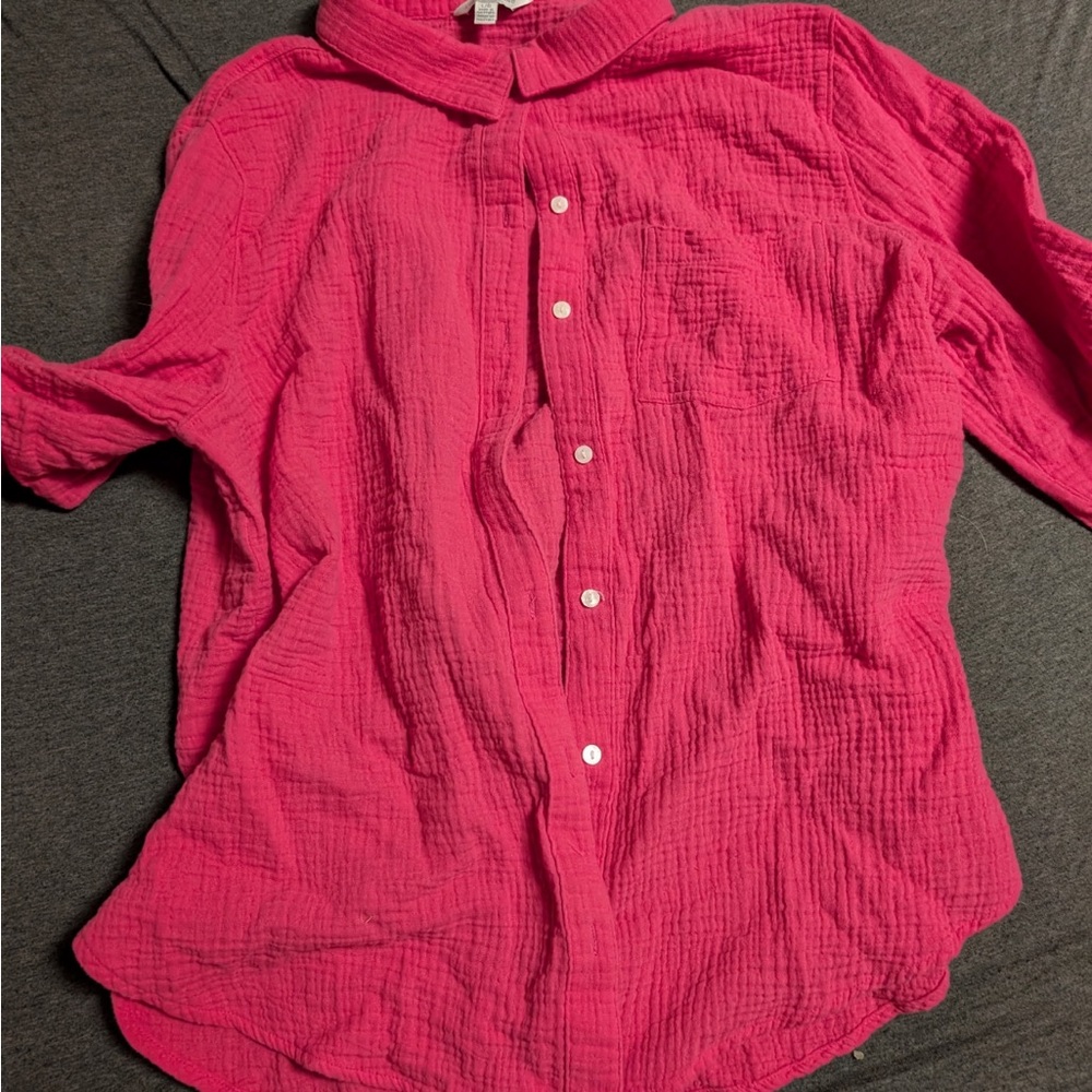 Lucky Brand Pink Button Down Shirt